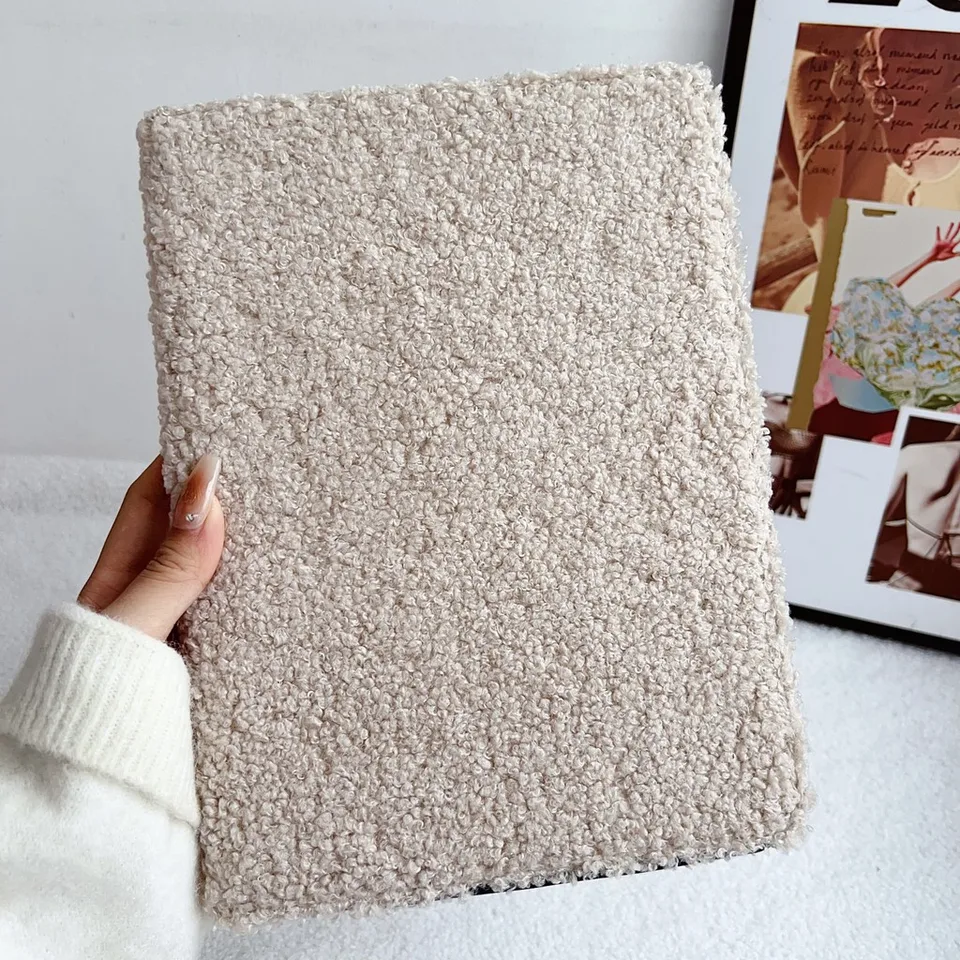 Furry plyšový mäkký puzdro pre iPad vzduch 11 2024 Air6 Mini A17 Pro 2024 7 6 Pro11 Air 5 4 3 Pro 10th 10.9 10.2 9.7 Silikónový kryt TPU