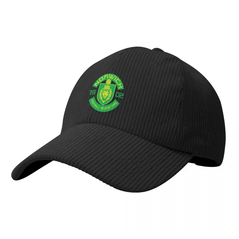 Futbal je všetko - mesto Norwich Squad Retro Corduroy baseball čiapka konský klobúk Snap Back Hat Men Dámsky