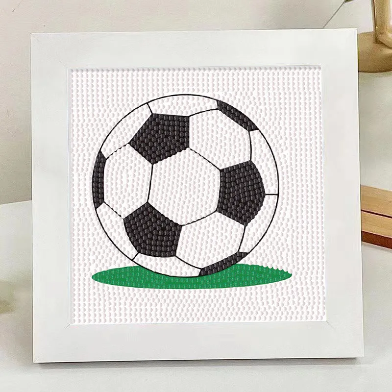 Futbalová diamantová nálepka pre deti, ručne vyrobená DIY DIY Plná diamantová nálepka sada basketbalových chlapcov pre puzzle s hračkou darček