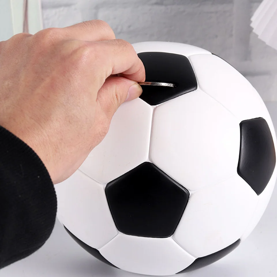 Futbalová futbalová prasiatka banka pre deti Ozdob