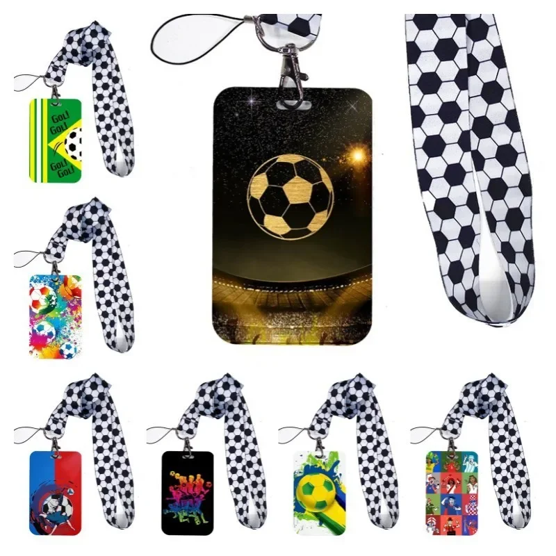 Futbalová séria ID karta Pass Hang Accessories držiteľ Keychain Lanyard Pass Card Držiteľ