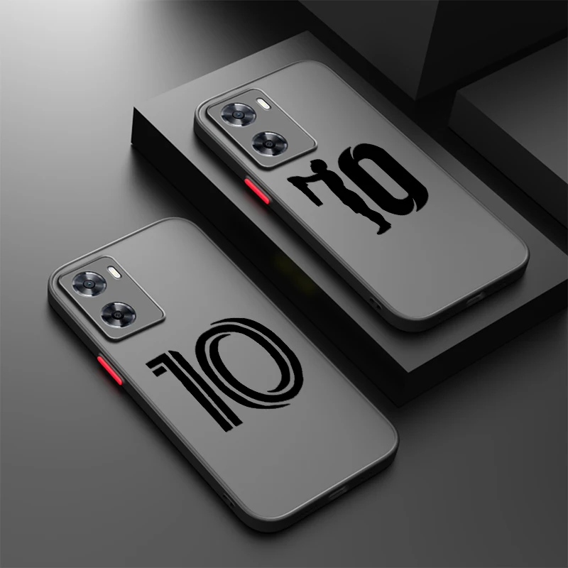 Futbalové hviezdy č.10 Cool Art Frosted Lasting pre Oppo X5 X3 A54S A5 A94 A16 A53S A57 A74 A72 A96 A98 A98 A78 5G Funda Funda