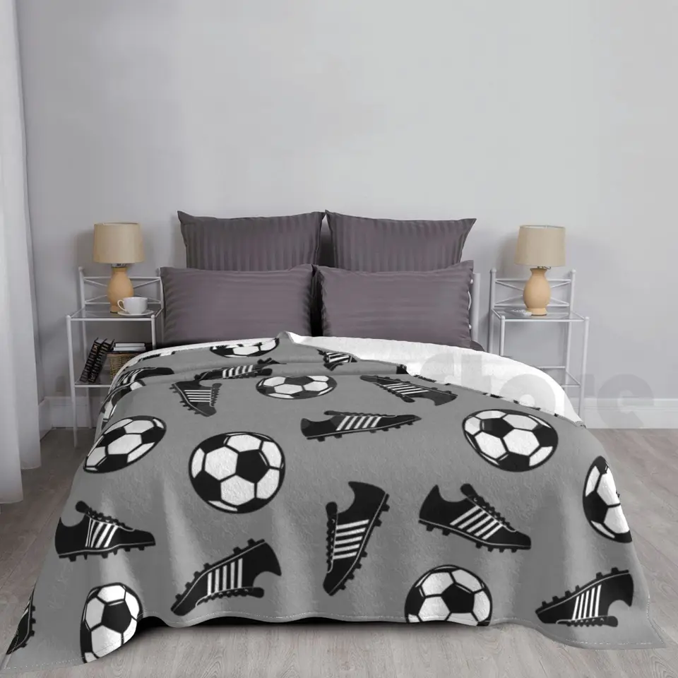 Futbalové lopty a kleety-šedá prikrývka pre pohovku cestovné futbalové futbalové futbalové kliešte futbalové lopty Športové topánky
