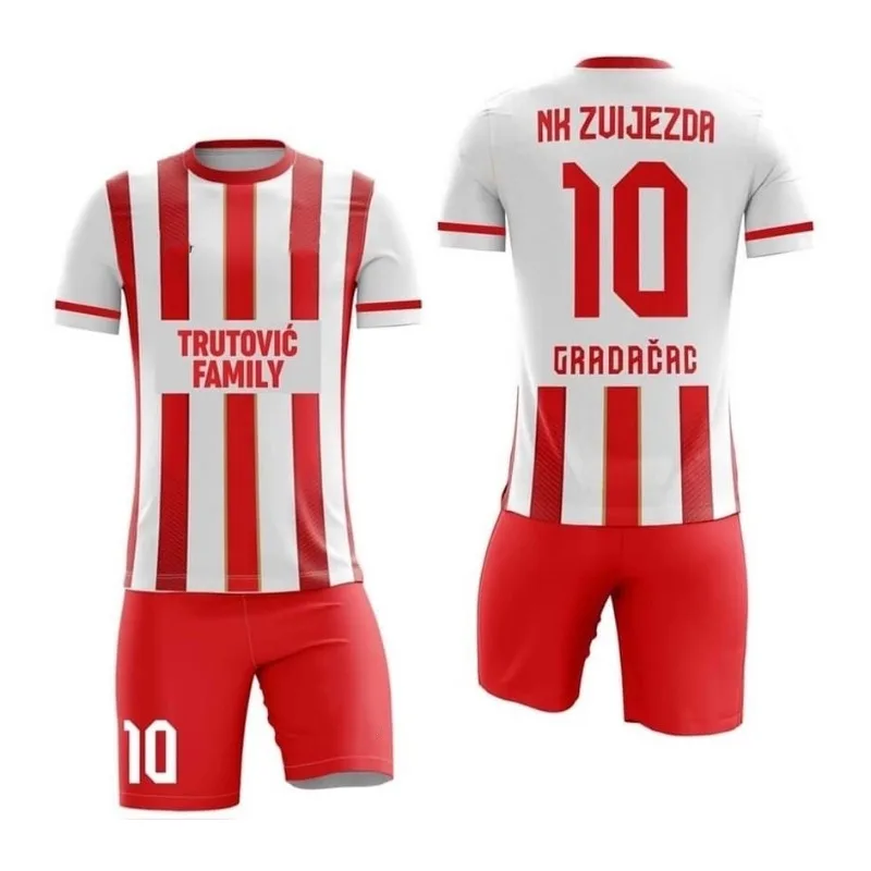 Futbalové uniformy pre chlapcov priedušná sublimačná tlač futbalových dresov Men tréningy Tracksuit Sport Kit Football Wear