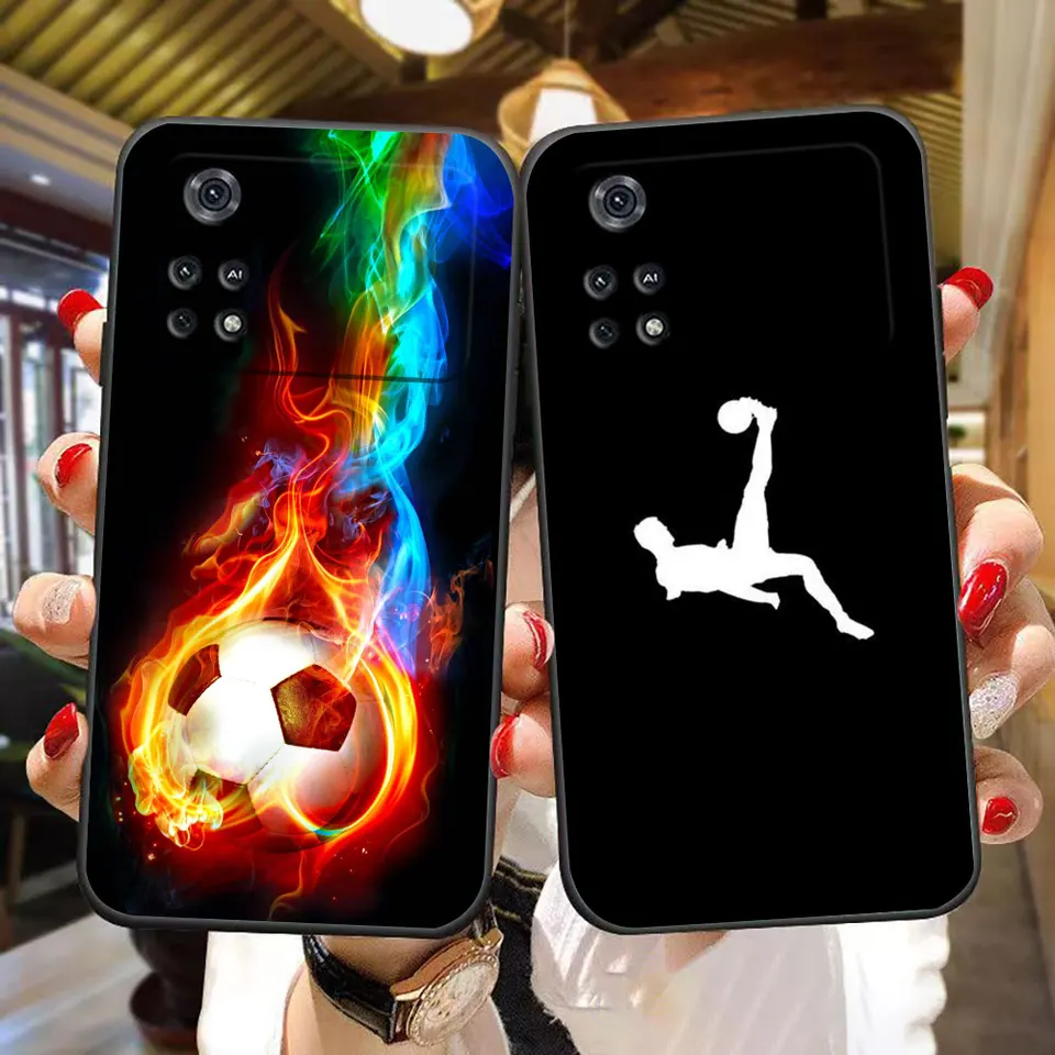 Futbalový futbalový milenec milenec telefón pre Xiaomi 10T 11 11T 12T 13T 14 POCO X5 X4 X3 M6 M5 M4 M3 F6 F5 F4 F3 GT PRO NFC CASE