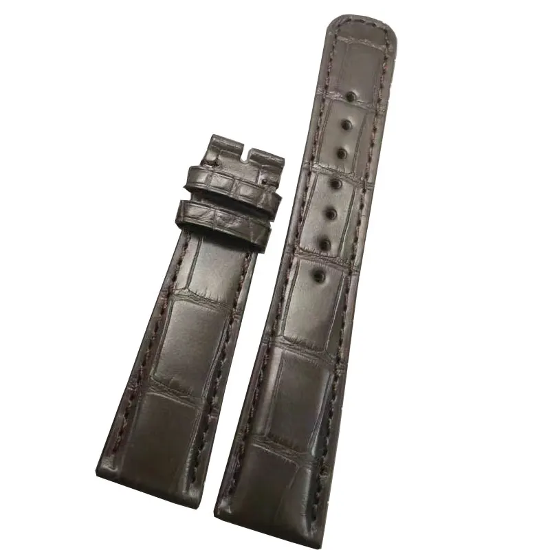 Fuyijia New Luxury Custom Custom S-Eiko Watch Band Ručne vyrábaný aligátorový remienok 19 mm 20 mm kožený pás nepremokavý krokodílový pokožka WatchBands