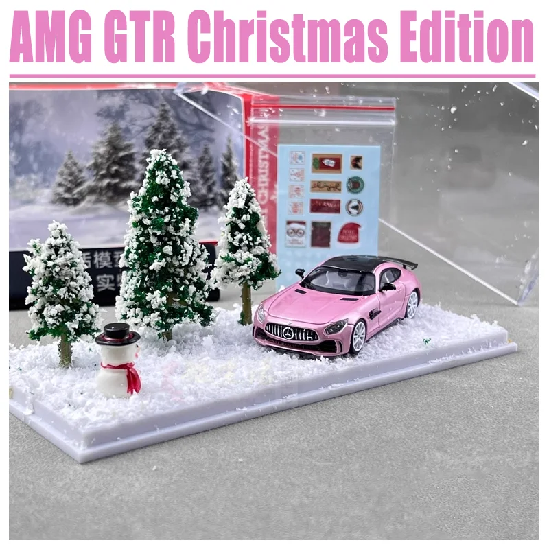 FW 1/64 AMG GTR vianočné vydanie Vianočné vydanie zliatiny zliatiny Diecast Metal Model Gift