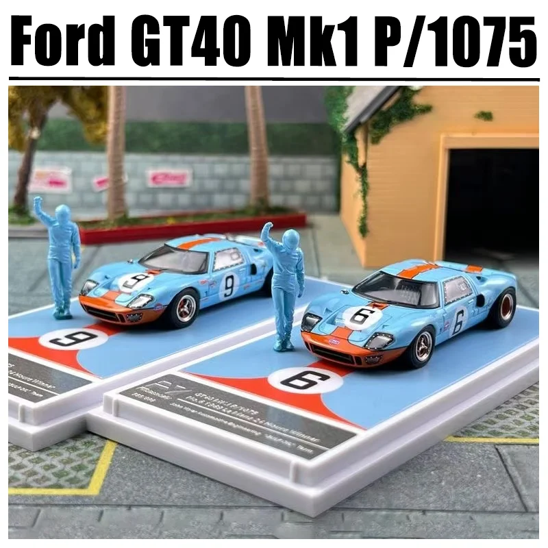 FY 1/64 Ford GT40 MK1 P/1075 LEMANS 24 hodín zliatiny hračky Motorové vozidlo Diecast kovové modely Darčeky