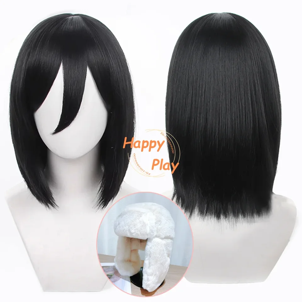 Fyodor d Dostoevsky parochne Cosplay čierne vlasy Fyodor dostoevsky cosplay parochňa Wig tepelne odolné voči syntetickým vlasom unisex cosplay anime parochňa