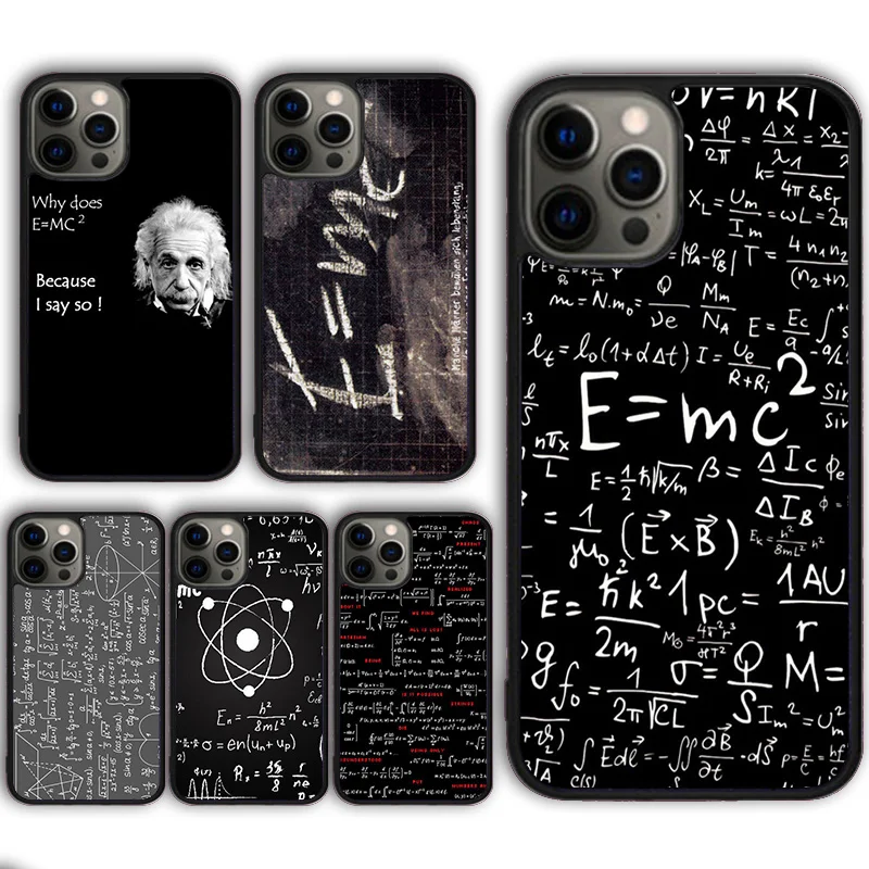 Fyzikálne rovnice E = MC2 Matematický kryt telefónu pre iPhone 16 15 SE2020 13 14 11 12 Mini Pro Max 6 7 8 Plus Coque Fundas Shell