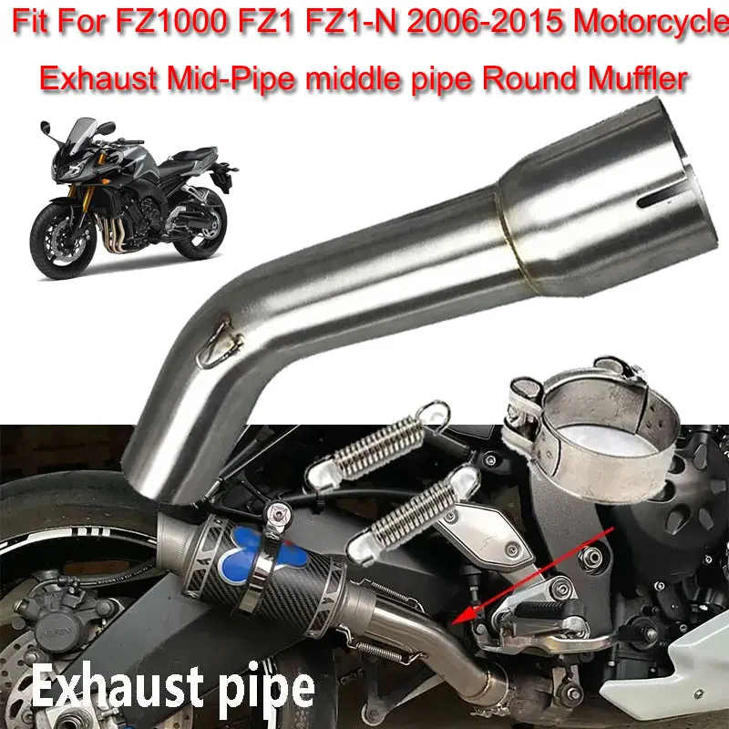 FZ1000 Motocykel Výfuk stredného potrubia Middle rúrka okrúhly tlmič TUFF LINK ROUP bez výfukového plynu pre YAMAHA FZ1000 FZ1 FZ1-N 2006-2015