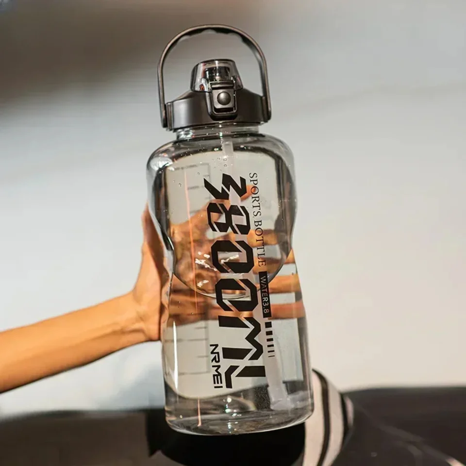 Fľaša na fľašu s vodou Half Gallon so slamkou Značka fitness džbán BPA ZADARMO outdoor Travel Bicycle Gym Drinkware Botella de Agua
