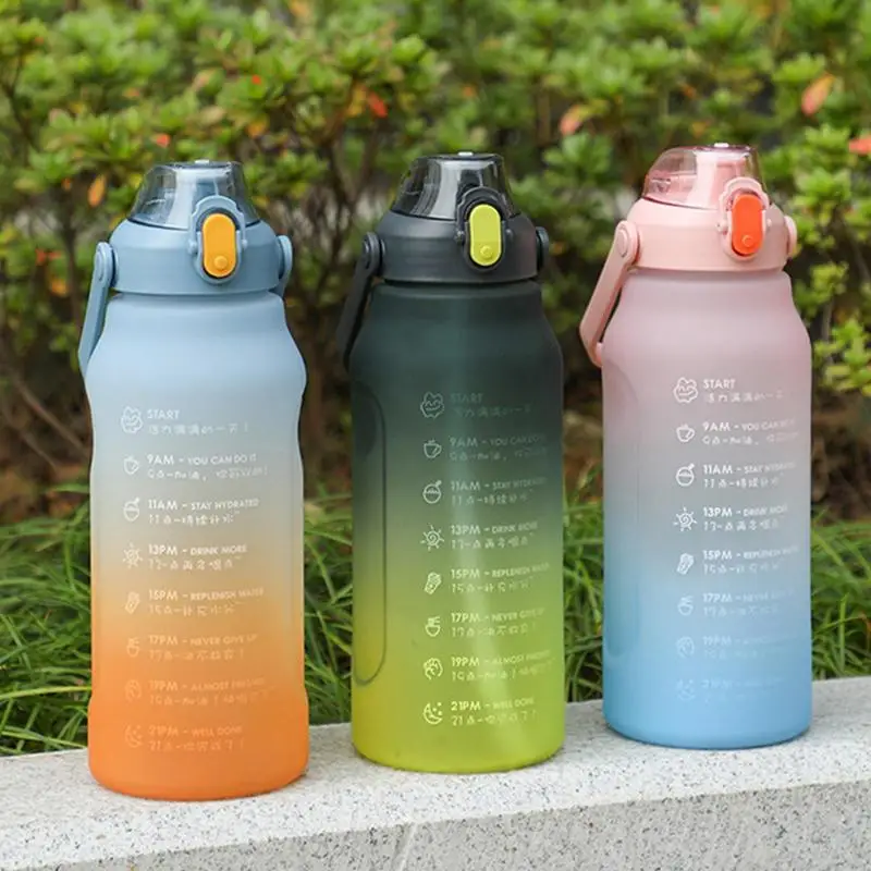 Fľaša na gradientnú farbu vody 2L/1,5 l Veľká kapacita Športová fľaša s prenosným pitím kanvice Consing Cooks pre fitness