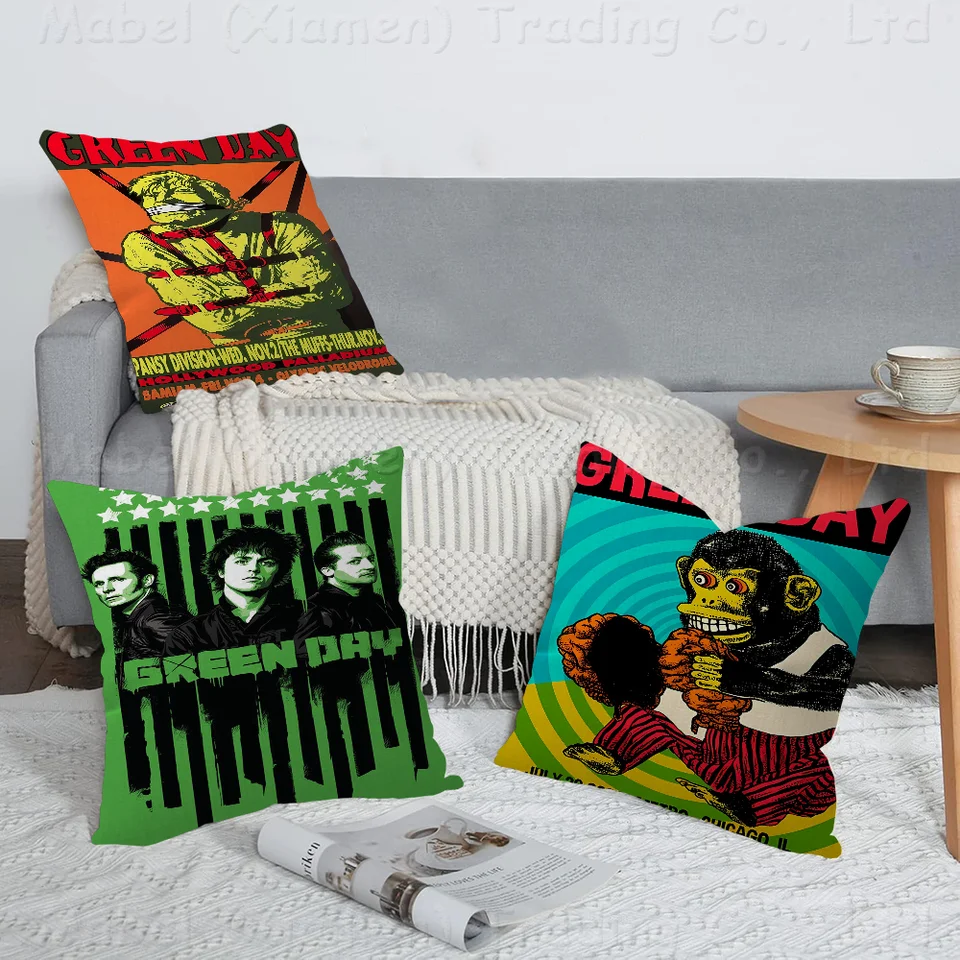 G-Green D-Day A-American i-Idiot Classic Movie Filw Darček Darná kancelária Decoration Spálňa Sofa automobil vankúš na krytie Case 45x45