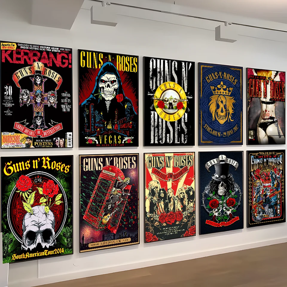 G-Guns N R-Roses Rock Band Movie Sticky Plagáty Vintage Room Home Bar Cafe Decor Room Wall Decor Decor