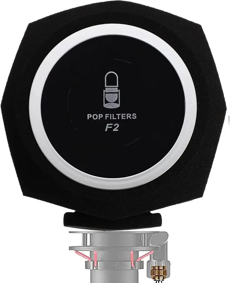 G-Mark F2 mikrofónový štít Popový filter Izolácia Izolácia guľôčok pre nahrávacie štúdiá Mic mikrofónne absorbujúca pena päťstranná tesnenie