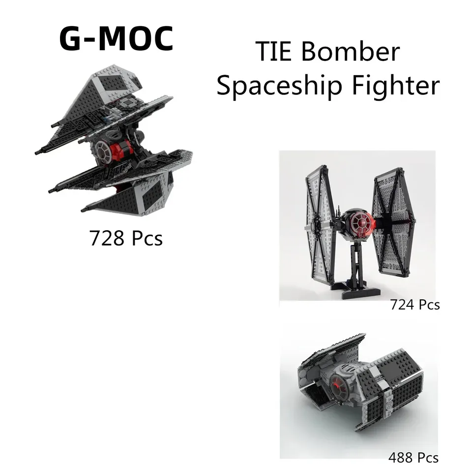 G-MOC Budovy blokuje vesmírne vojny kravaty pokročilé X1 Bomber SpaceShip Fighbly Zbierka Zbierka tehál DIY KIS