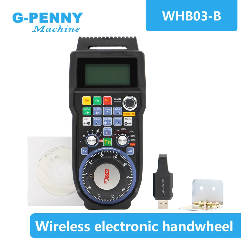 G-Pennyfree Shipping! NC Studio Pendant MPG CNC ručné koleso bezdrôtový typ 3 osi ručné ruky USB prijímač USB 40 m vzdialenosť WHB03B