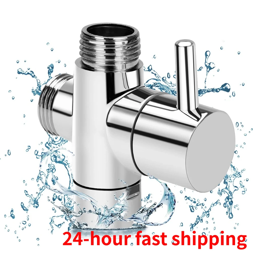 G1/2in 3 Way Abs Diverter Valve T adaptér prevodník Chrome pre chróm sprchy Ventil s trojcestným distribučným ventilom Vody