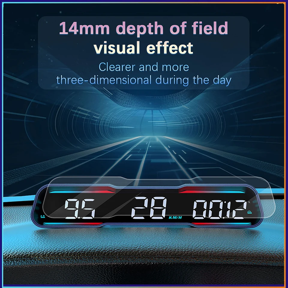 G19 Displej hlavy automobilu hore pre HUD Strong Kompatibilita Intelligent Display Screen Multifunkčný nástroj s alarmom kompasu
