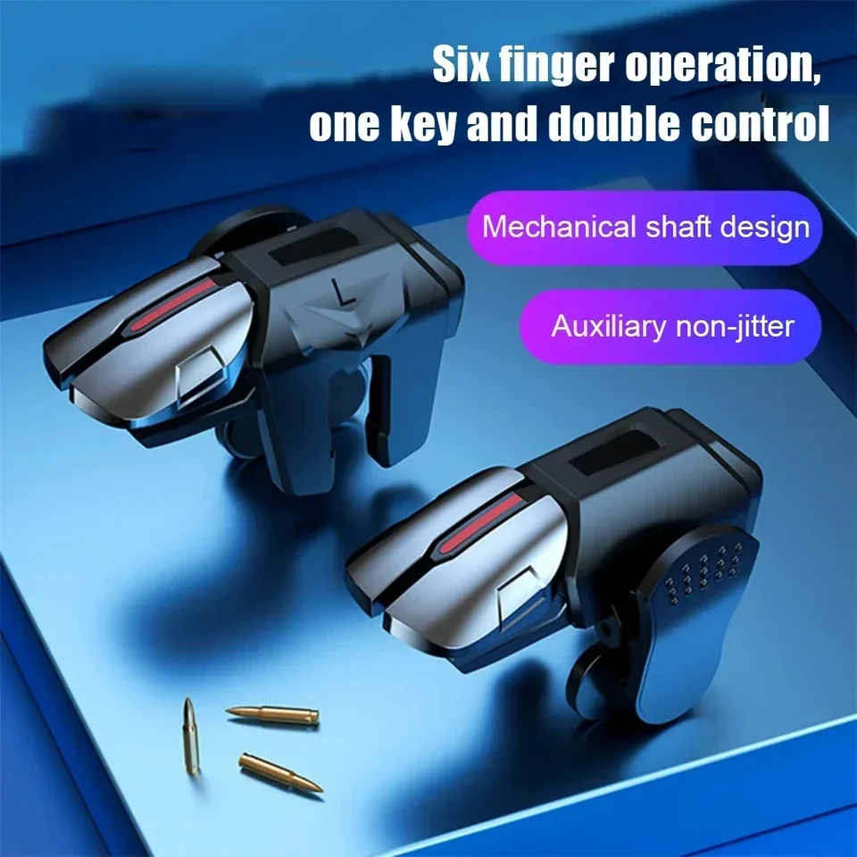 G21 Trigger pre telefón Android Game Controller Game Game Trigger Gamepad Joystick 6-Finger Shooting