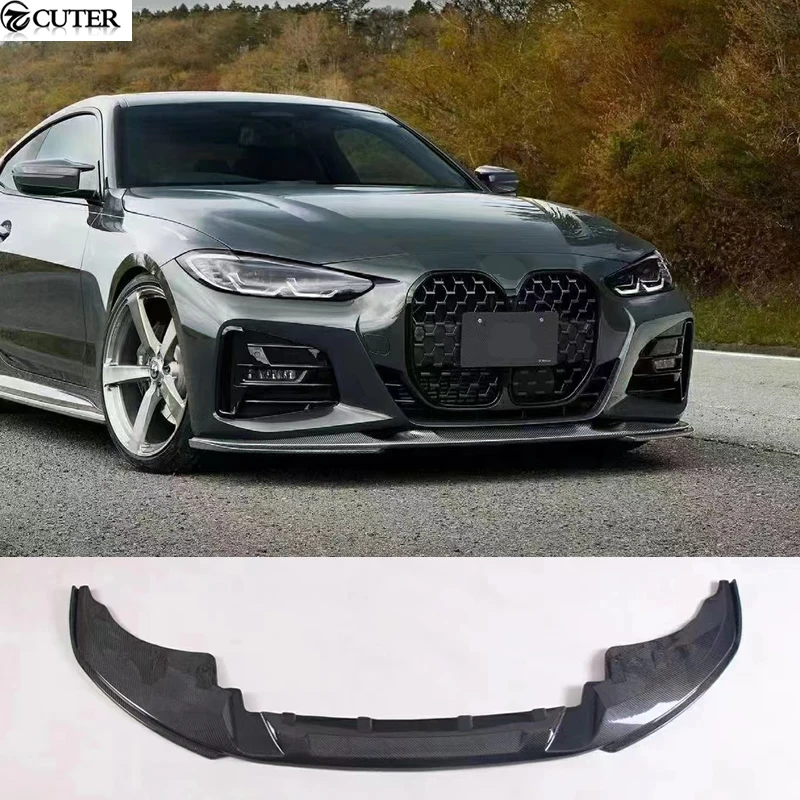 G22 4 séria 3D štýl uhlíkových vlákien predné nárazník pre pery pre BMW G22 425I 430I Styling auta 2020