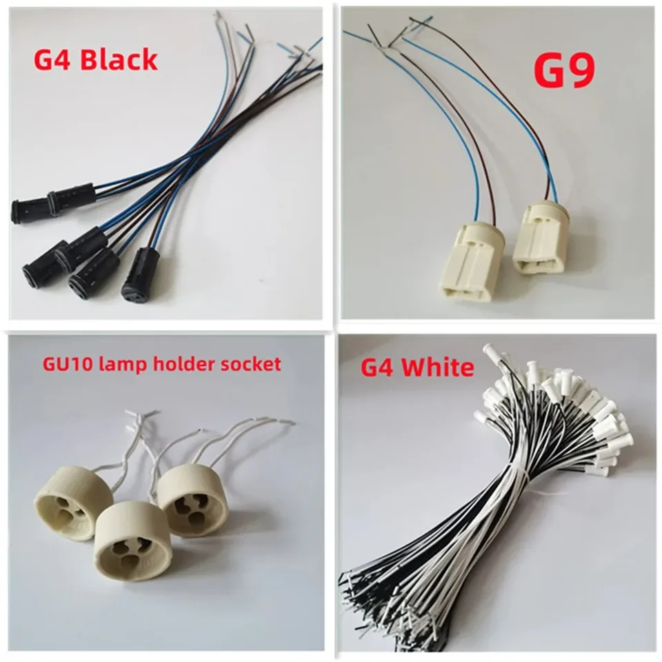 G4 G9 GU10 MR16 Držiak základne keramického drôtového adaptéra Halogénový konektor pre LED žiarovka LED žiarovka