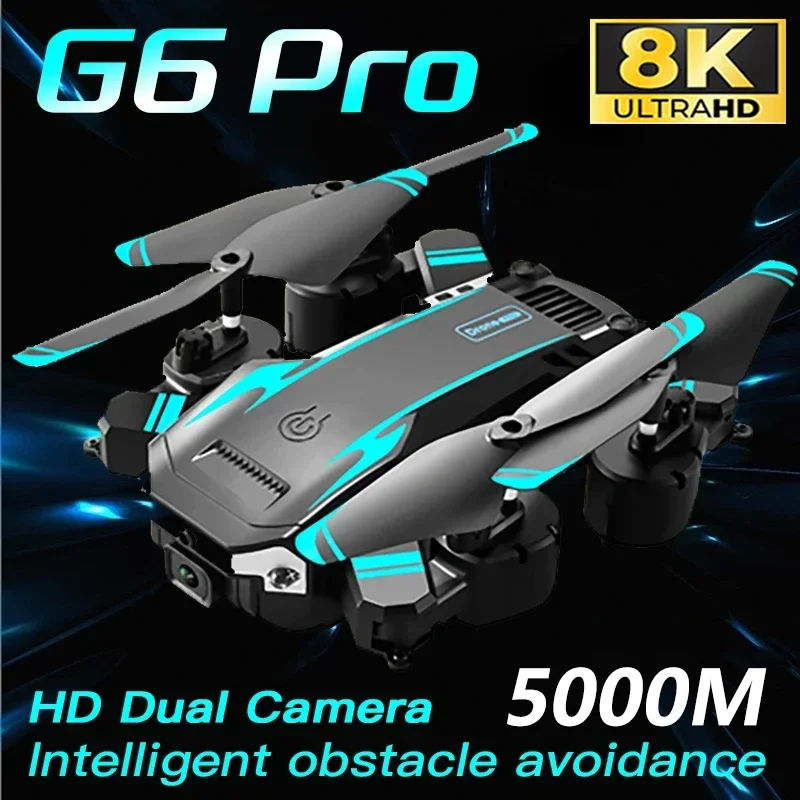 G6 Nový 8k HD Profesionálny skladací štvorkoliek Aerial Drone S6 HD GPS GPS RC RC vrtuľník FPV WiFi prekážky Hračky pre prekážky hračiek