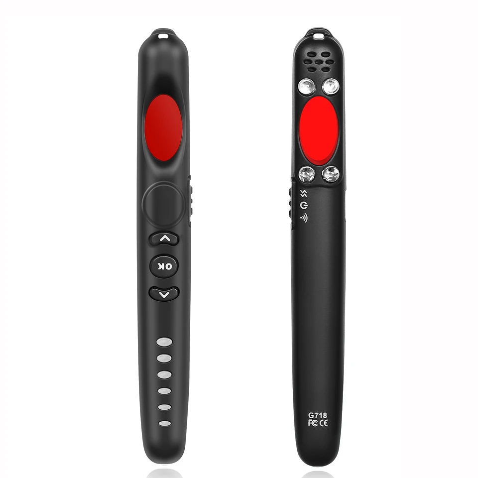 G718 Anti Spy Camera Detector Ochrana Alarm Multifunkcia Mini bezdrôtové WiFi Tester RF Signal Signer Scanner Infračervená detekcia