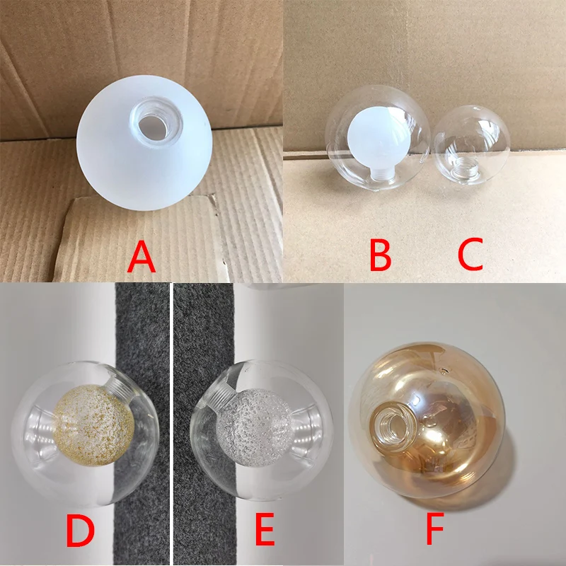 G9 Glass Shade D8/10/11/15/20 cm Globe 2cm Otváracia lampa na otváranie lampa pre chtíč na závesné svetlo, číre biele príslušenstvo