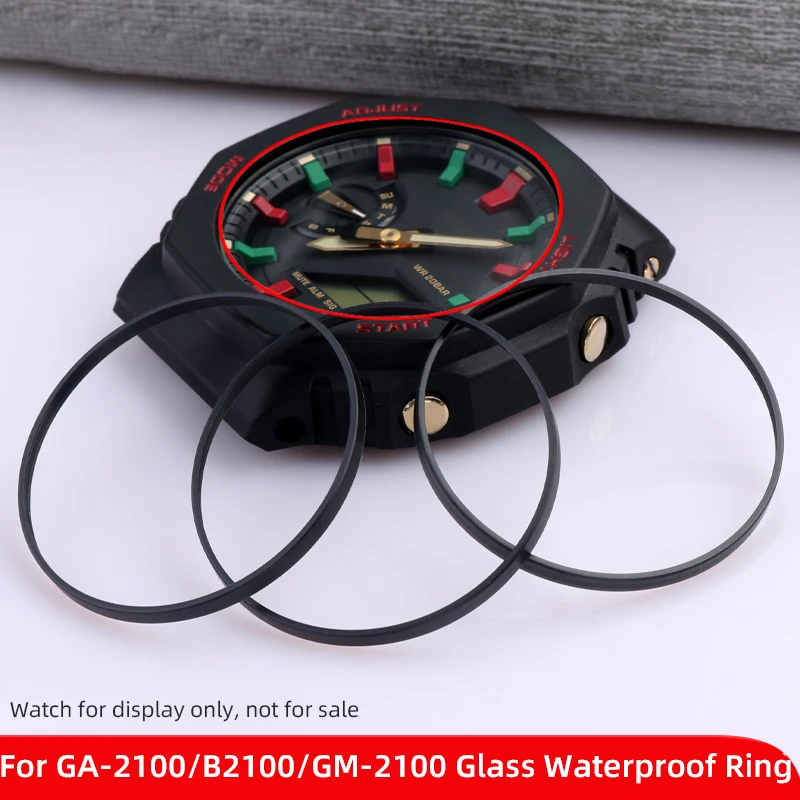 GA2100 GM2100 Predný kryt nepremokavý prsteň pre Casioak I Ring GA-2100 GM-2100 GLESOBLE Vodotesný prsteňový prsteň tesniaci krúžok
