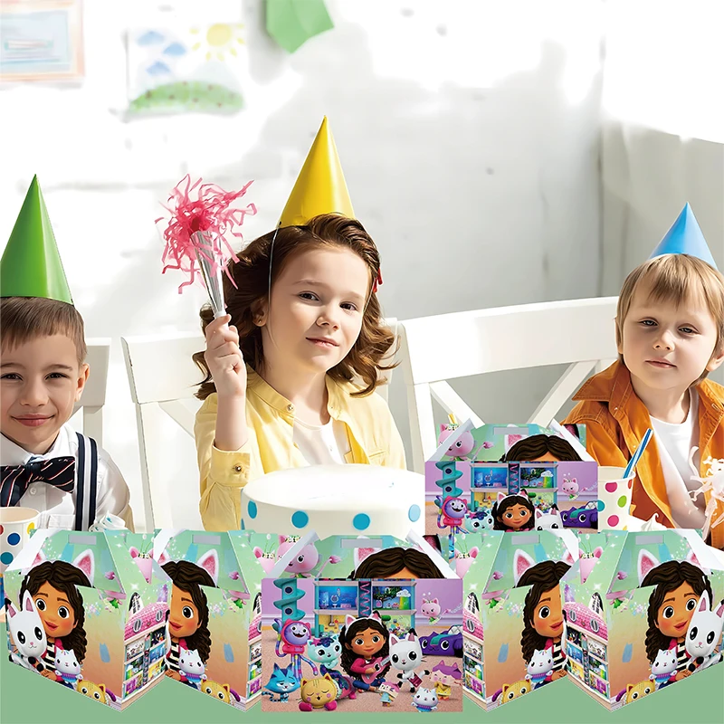 Gabby Dollouse 10ks Party Dodávky Candy Box Ručne vyrobené DIY Candy Balenie Darčeková skrinka Perfektné pre detské sprchy pre chlapcov a dievčatá
