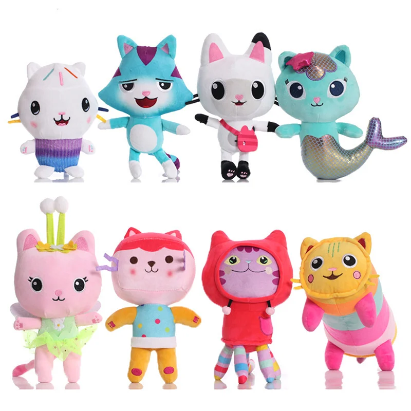 Gabby's Doll House Plush Toy Batoh Cat Cat Cat Cat Cat Cat Cat Cat Catch Plushie Gaby Sticker pre darček pre deti Chrismas