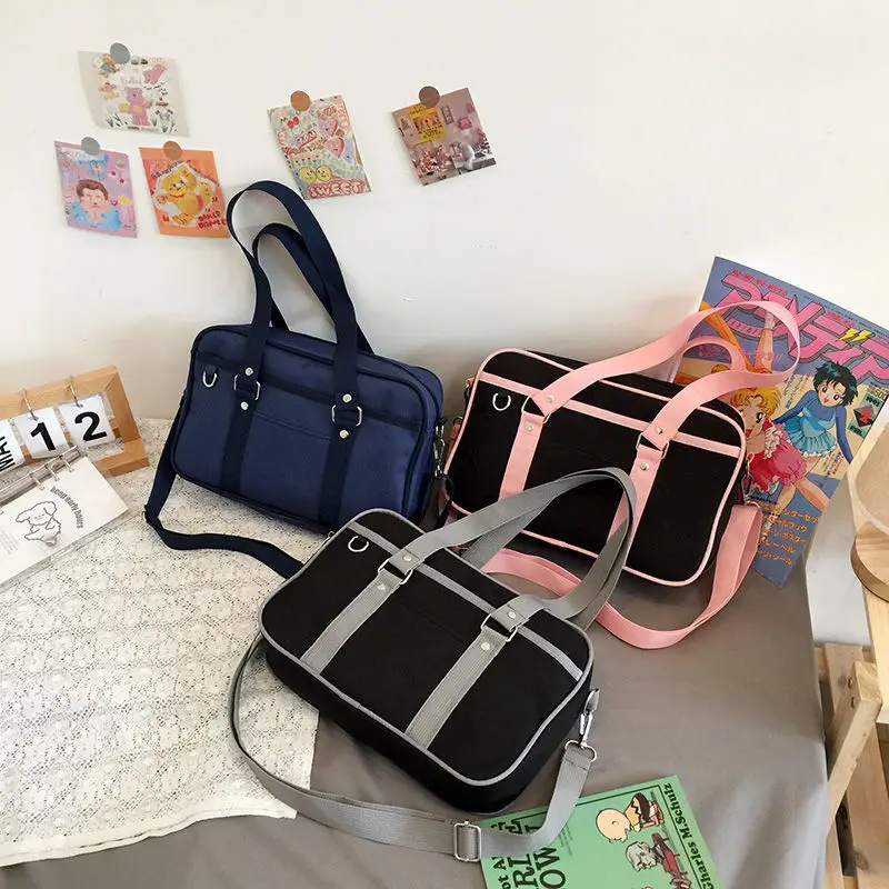 Gainny japonská japonská taška s ramenom žien vintage Kawaii High School Univerzita Študenti kabelka dievča Lolita Nylon Messenger Bag