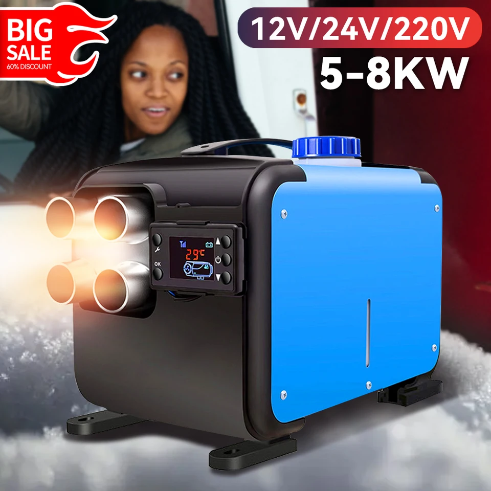 Galaxy Gang Auto ohrievač dieselového ohrievača vzduchu 8 kW 12V 24 V všetko v jednom s tlmičom pre príves autobusu automobilu RV Parkovanie vozidla RV