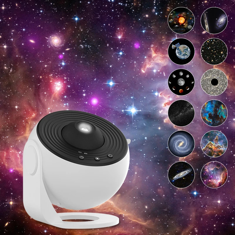 Galaxy Star Projector Night Light 13-in-1 Planetárium Sky Light 360 ° Rotačný priestor projektor so slnečným systémom pre strop