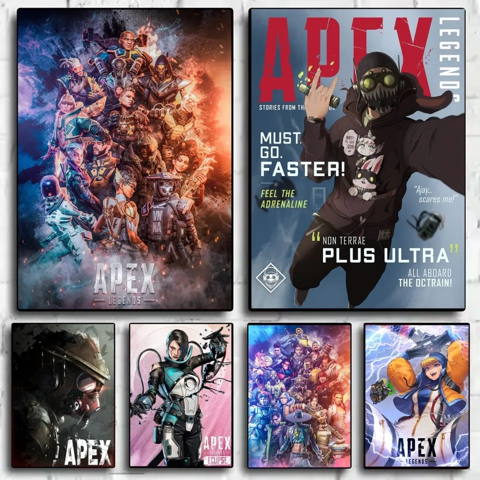 Game A-Apex Legends plagát HD Art Art Lepbapy Waterproof Domov obývacia izba Spálňa Bar estetická dekorácia