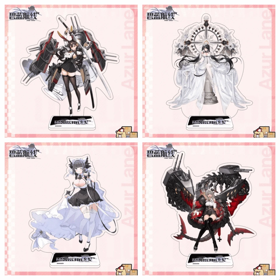 Game Charm Version Azur Lane Acryl Stojan Model Cosplay Postavy ozdoby doplnky tovaru Zbierka darček Anime kľúčový reťazec