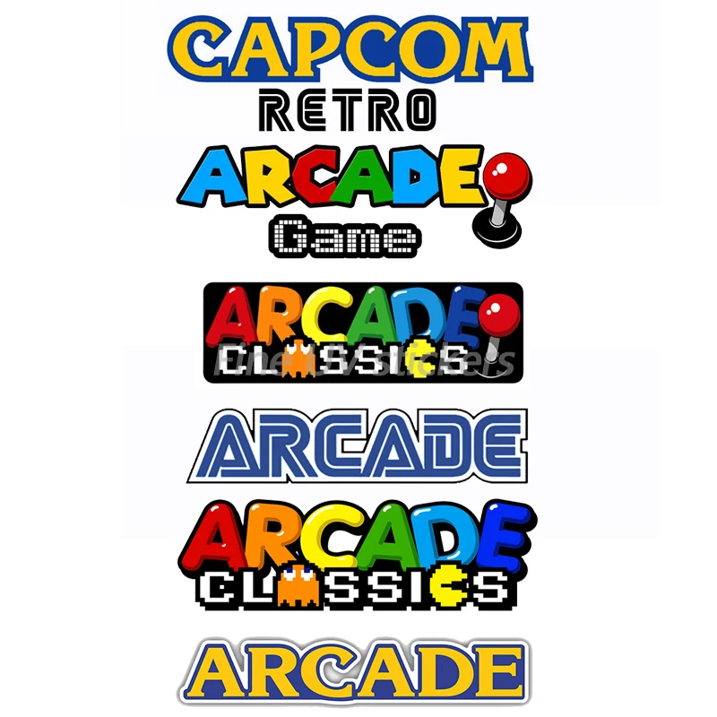 Game Console Die-Cut Rakers Classic Game Abeceda Arcade PVC Decals vhodné pre prilby prenosného počítača s hernou konzolou