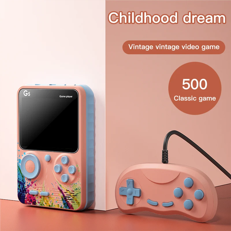 Game Console Retro Ručné prenosné prenosné 500-v-1 Klasický hráč hry podporuje televízne pripojenie 3.0 