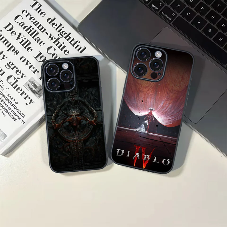 Game D-Diablo 4 puzdro na telefón pre iPhone 16 15 14 13 12 11 Pro Max Plus Mini TPU Soft to Case Friendly Case