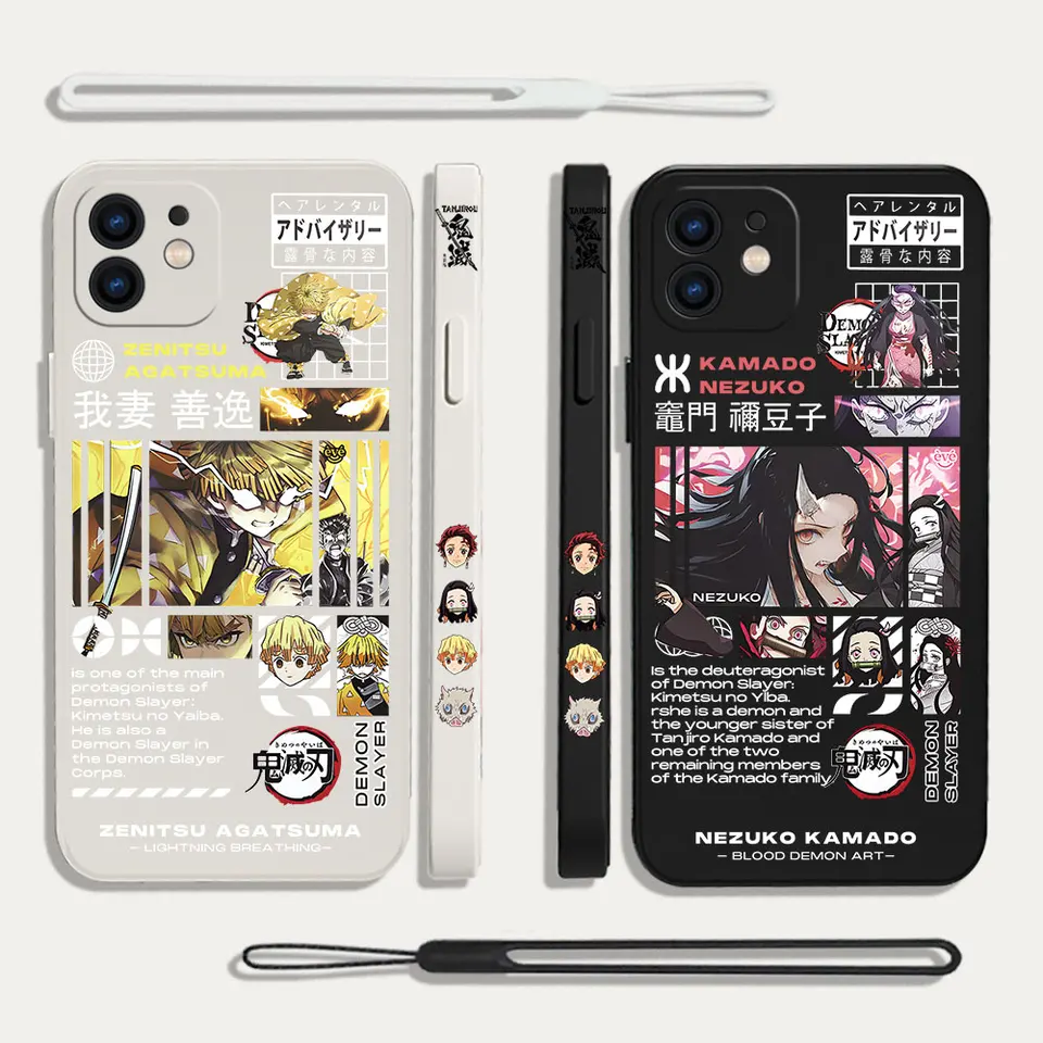 Game Demon Slayer Japan Telefón puzdro pre OnePlus Nord 3 2 9R 9 8t 8 7 7T Pro 6 5G Liquid Silikone Cover s ručným popruhom