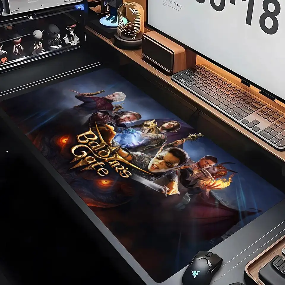 Game Desk Mats Baldurs Gate 3 MousePad Gumber Mouse Pad Gaming Accessory Gamer XXL CarPets Computer Locking Edge Keyboard Mats