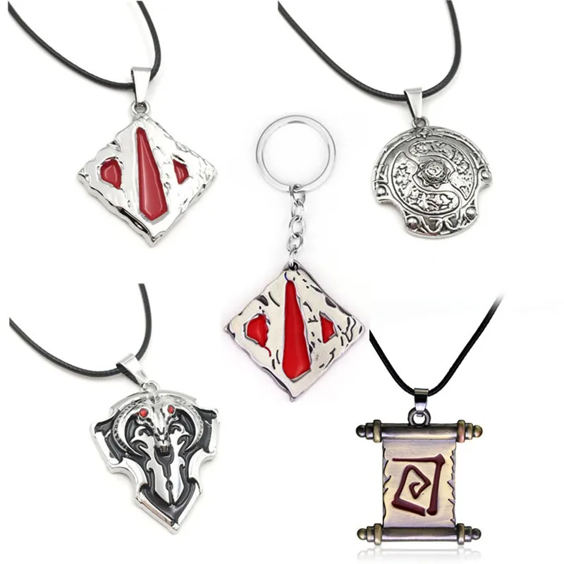 Game Dota2 Náhrdelník prívesok Dota 2 Logo Champion Champ Choker Game Cosplay rekvizity Keychain Llaveros Souvenír Accessories Darček