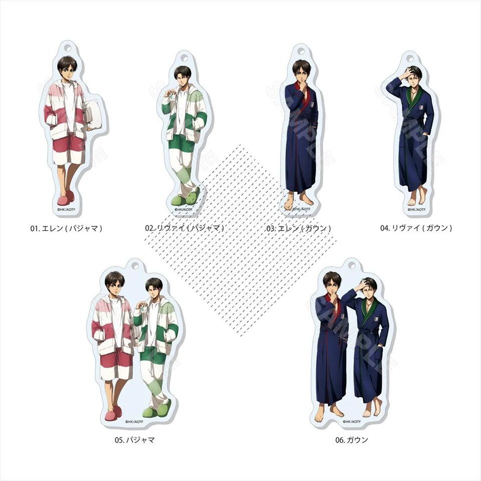 Game Eren Yeager Levi Ackerman Keychain Doll Anime Acryl Keyring Prívesok pre darček