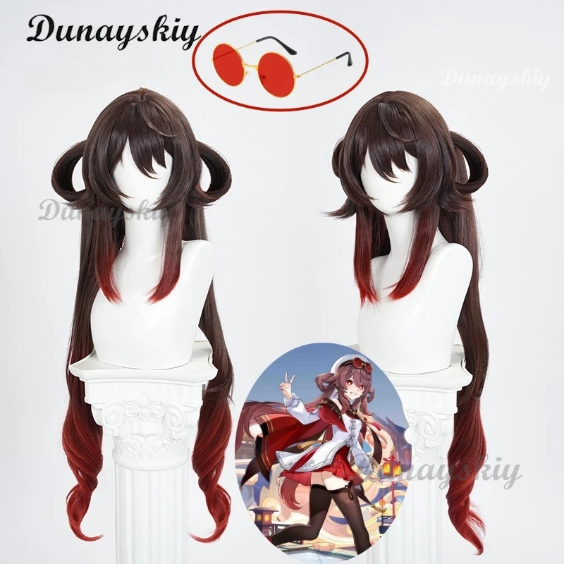 Game Genshin Impact - Hutao Cosplay Wig Game Genshin 2025 Lantern Rite Hu Tao Hu Tao Nový kostýmový rekvizity Halloween Prispôsobený