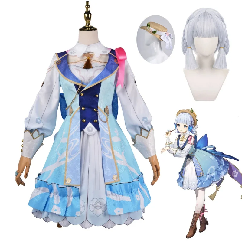 Game Genshin Impact Kamisato Ayaka Cosplay kostým parochňu Springbloom Missive Ayaka Skin Role Play