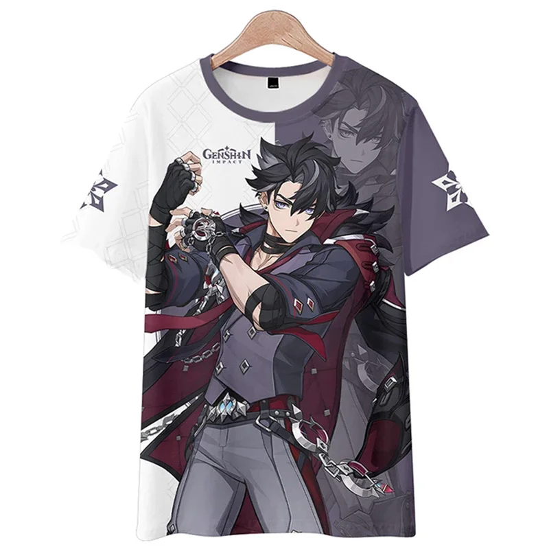 Game Genshin Impact Wriothesley Cosplay kimono wriothesley kostým 3D tlač haori plášťové módne večierky Tops Tops Streetwear košeľa