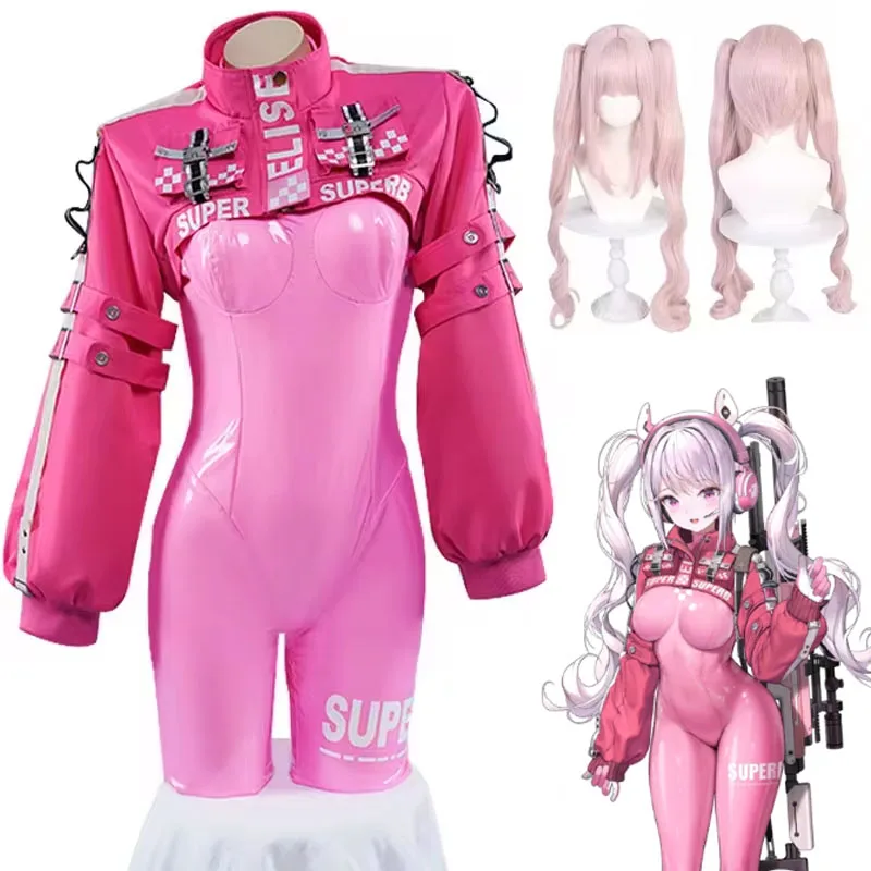 Game Nikki Alice Cosplay kostým kostýmu Komosity s uší rukavice parochňa Cosplay latex mačka oblek kombinézy bunda oblek halloween Party rekvizity