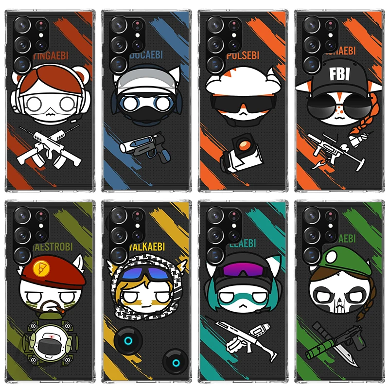 Game R-Rainbow-SIX Siege Puzdet Pase pre Samsung Galaxy Note 20 Ultra 10 Lite 9 8 J4 J6 Plus J8 M12 M30S M21 M31 M32 Shell Print